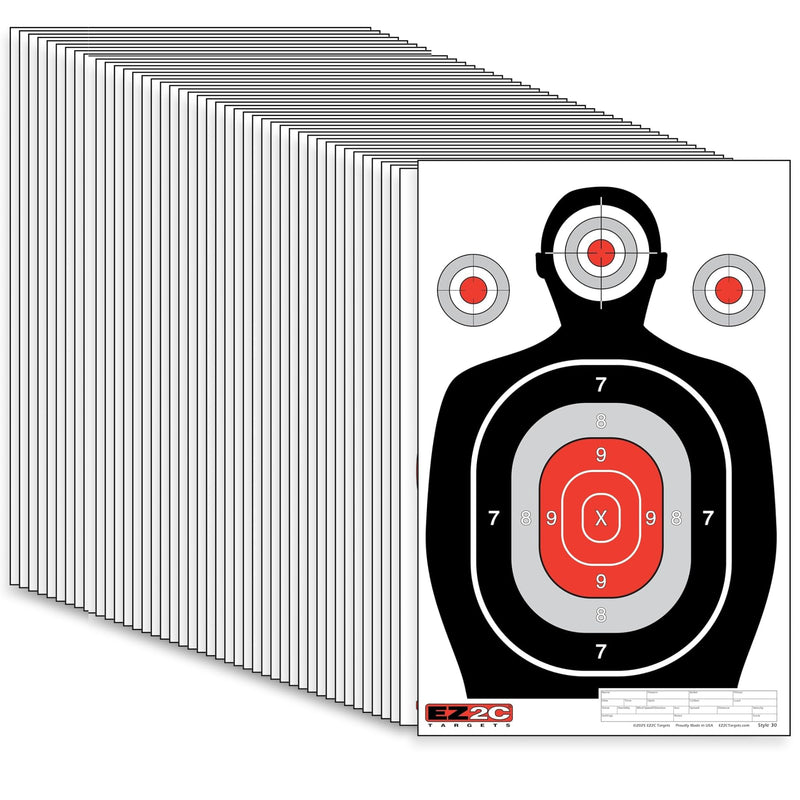 Load image into Gallery viewer, 50 EZ2C 12"x18" Silhouette Shooting Paper Target USA MADE Premium Targets for Range (Peel-Off Pad 50)