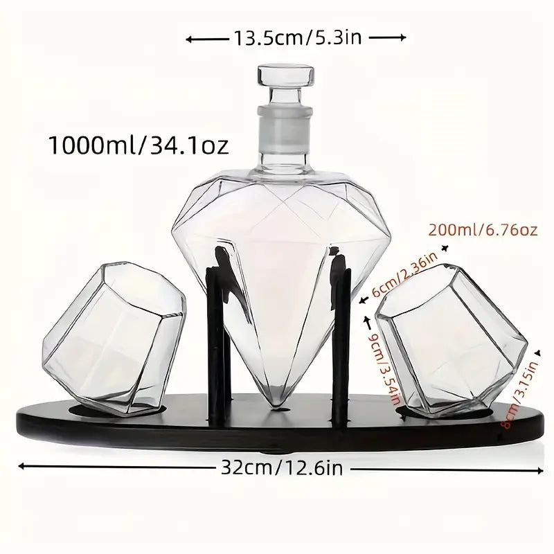 Load image into Gallery viewer, Diamond Decanter Gift Set