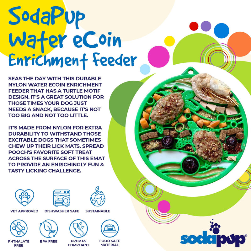 Load image into Gallery viewer, Water Nylon eCoin Durable Enrichment Snacking Coin for Dogs | USA-Made Lick Mat Alternative