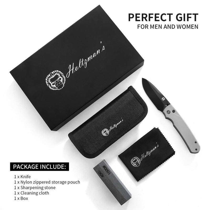 Load image into Gallery viewer, The Loyalist Folding Pocket Knife Giftset for Men and Women (Black and White)