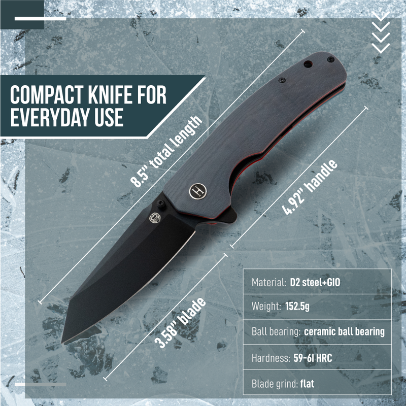 Load image into Gallery viewer, The Clip Point Folding Pocket Knife Giftset for Men and Women (Grey and Red)
