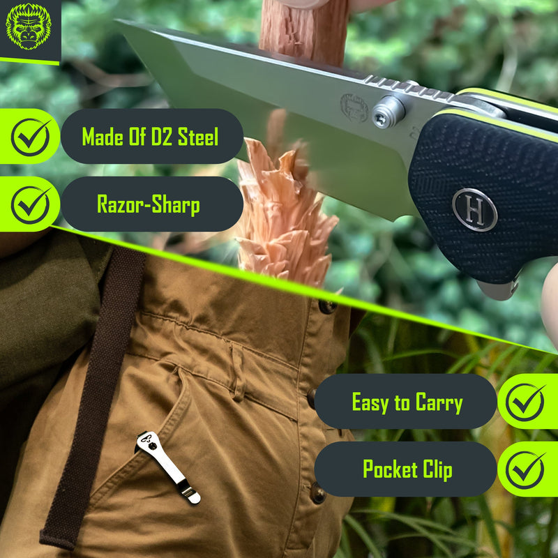 Load image into Gallery viewer, The Pioneer Folding Pocket Knife Giftset for Men and Women (Silver and Green)