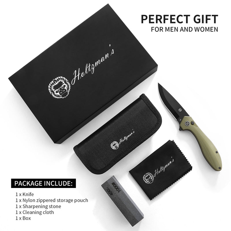 Load image into Gallery viewer, The Vector Folding Pocket Knife Giftset for Men and Women (Green and Black)