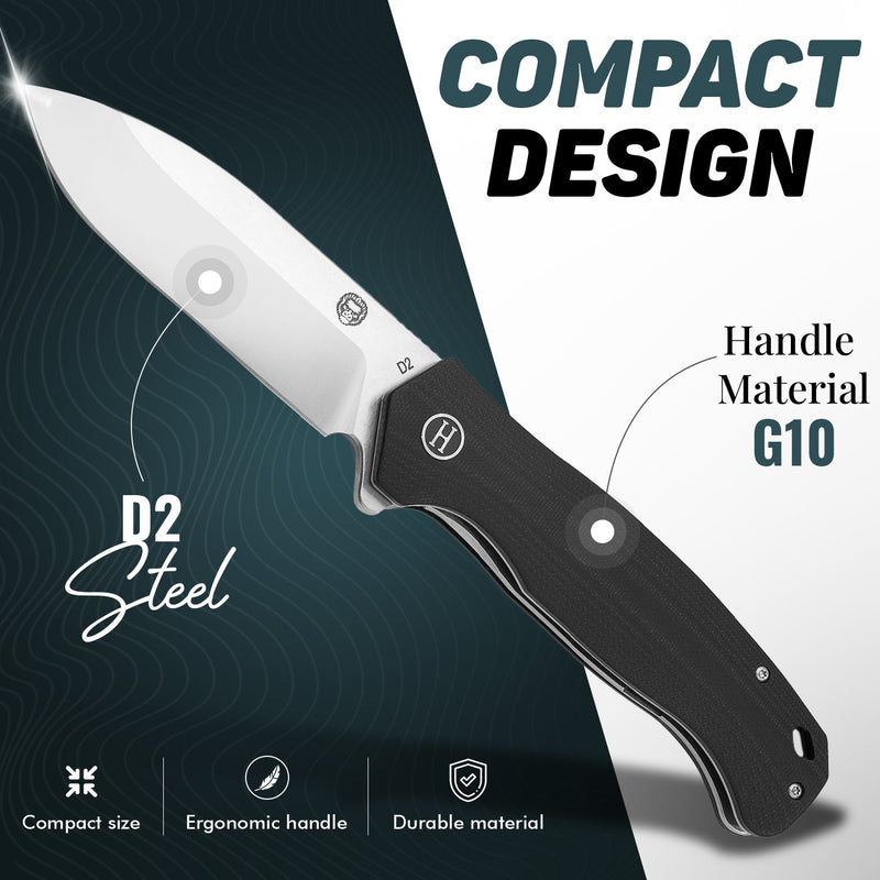 Load image into Gallery viewer, The Wild Trail Folding Pocket Knife Giftset for Men and Women (Silver and Black)