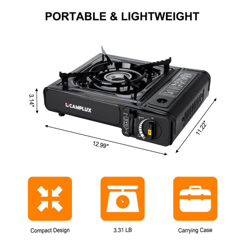 Load image into Gallery viewer, Camplux Dual Fuel Propane & Butane Stove with Carrying Case, Portable Camping Stoves with CSA Certification