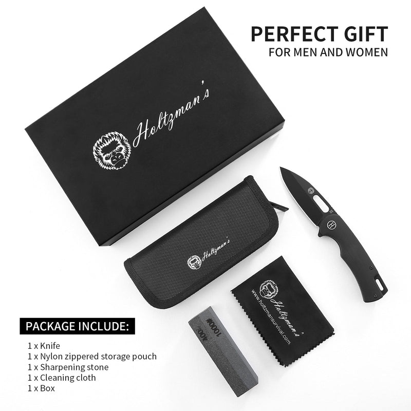 Load image into Gallery viewer, The Venture Point Folding Pocket Knife Giftset for Men and Women (Black and Blue)