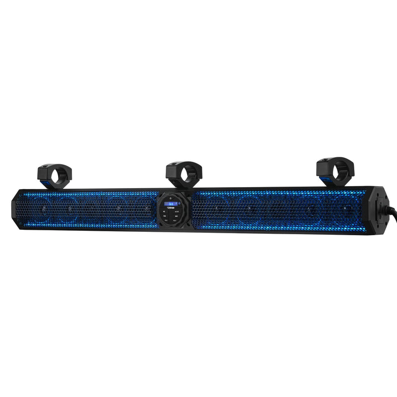 Load image into Gallery viewer, 37" Marine Amplified Soundbar with Bluetooth USB & RGB Lighting 10 Speakers 1200 Watts