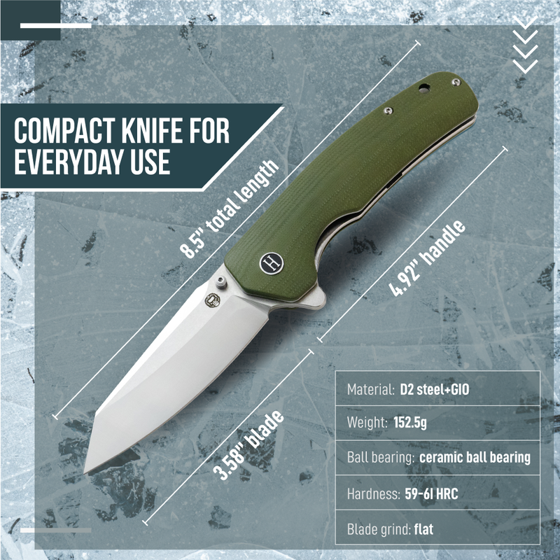 Load image into Gallery viewer, The Clip Point, Straight Back, Pioneer Folding Pocket Knife Giftset Combo (Silver and Green)