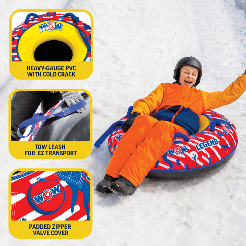 Load image into Gallery viewer, WOW Watersports Legend Hard-Bottom Snow Tube