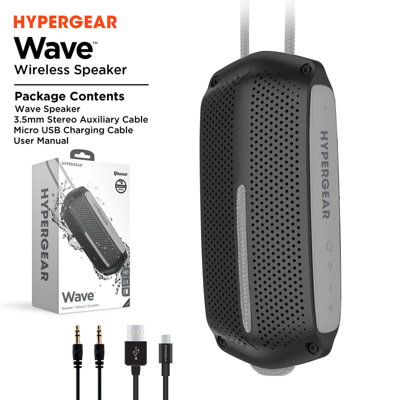 Load image into Gallery viewer, HyperGear Wave Water Resistant Wireless Speaker with Extended Battery Life