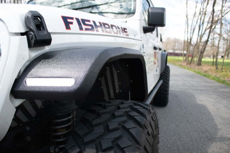 Fishbone Offroad 2018+ Jeep Wrangler JL/JLU/2020+ Gladiator JT Alum Front Fender Flares - Black