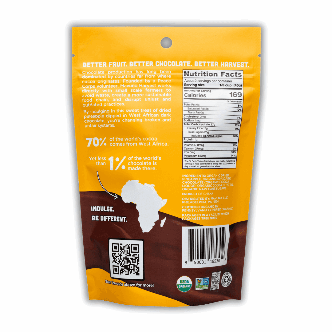 Organic Dried Pineapple Dipped in Dark Chocolate - Skoutley Outdoors LLC