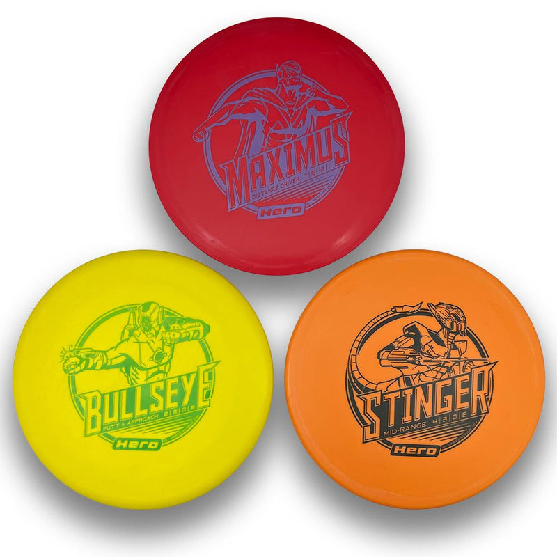 Load image into Gallery viewer, Hero Disc Golf Starter Set - 3 Discs