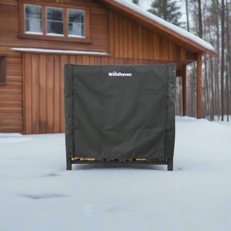 Load image into Gallery viewer, Full Firewood Rack Cover with Zipper USA Made Woodhaven