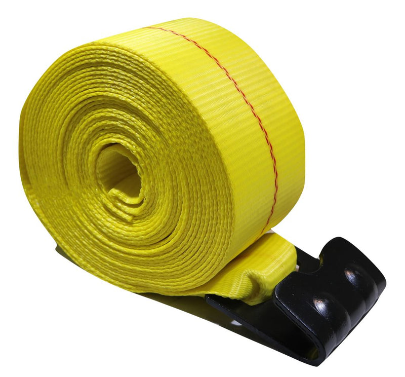 Load image into Gallery viewer, 4" x 30 Ft Heavy Duty Ratchet Strap w/ Flat Hooks | R430FHD