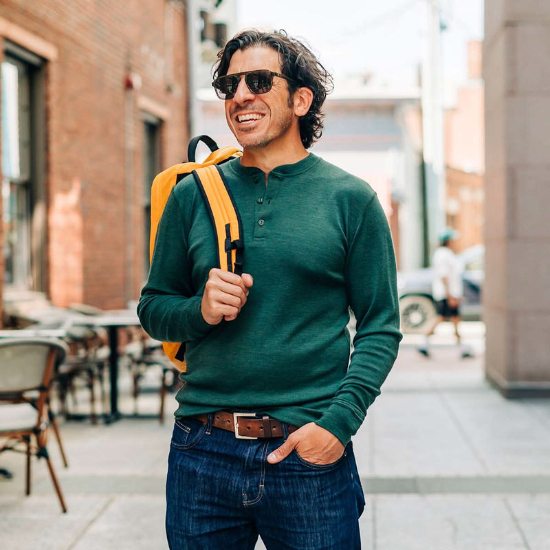Load image into Gallery viewer, Men's Midweight Merino Wool Henley | 100% Merino Wool
