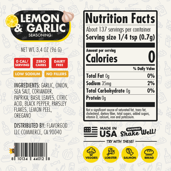 Load image into Gallery viewer, Lemon & Garlic Seasoning
