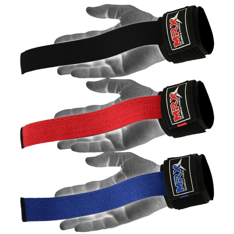 Load image into Gallery viewer, MRX Weight Lifting Bar Straps With Wrist Support Wraps Heavy Duty Bodybuilding Workout Gym Padded Strap Pair