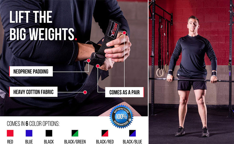 Load image into Gallery viewer, 2 Pairs MRX Weight Lifting Straps with Wrist Support for Men & Women Gym Workouts