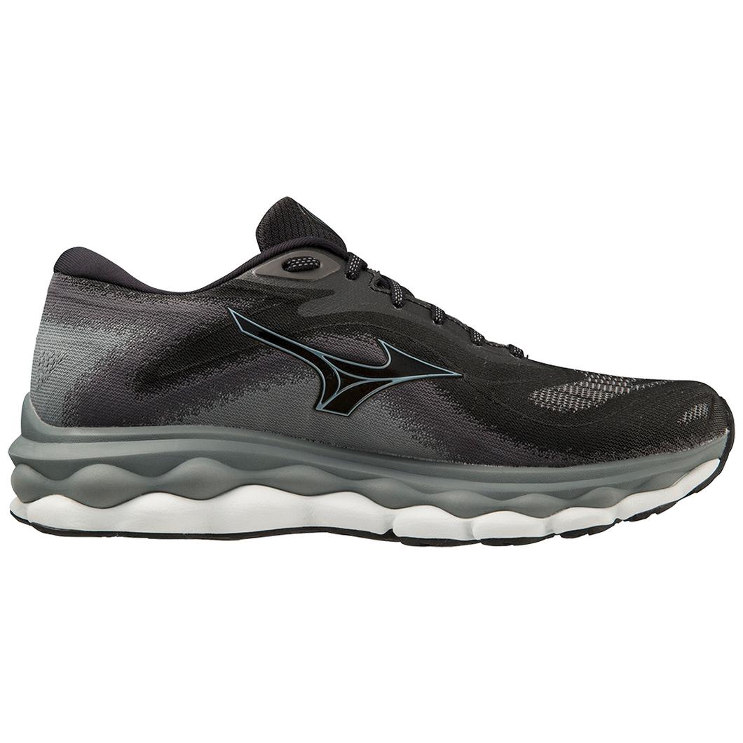 Men's Mizuno Wave Sky 7, Black/Glacial Ridge, 12 D Medium - Skoutley Outdoors LLC