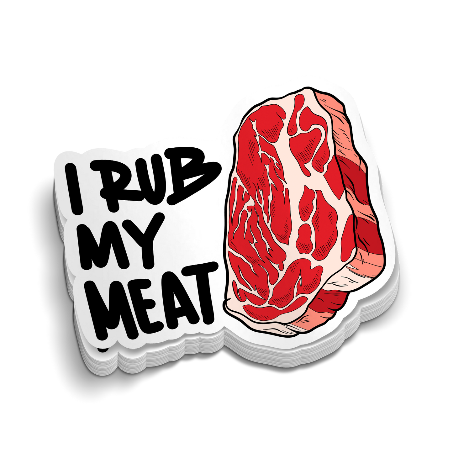 Rub Meat - Hard Hat Decal