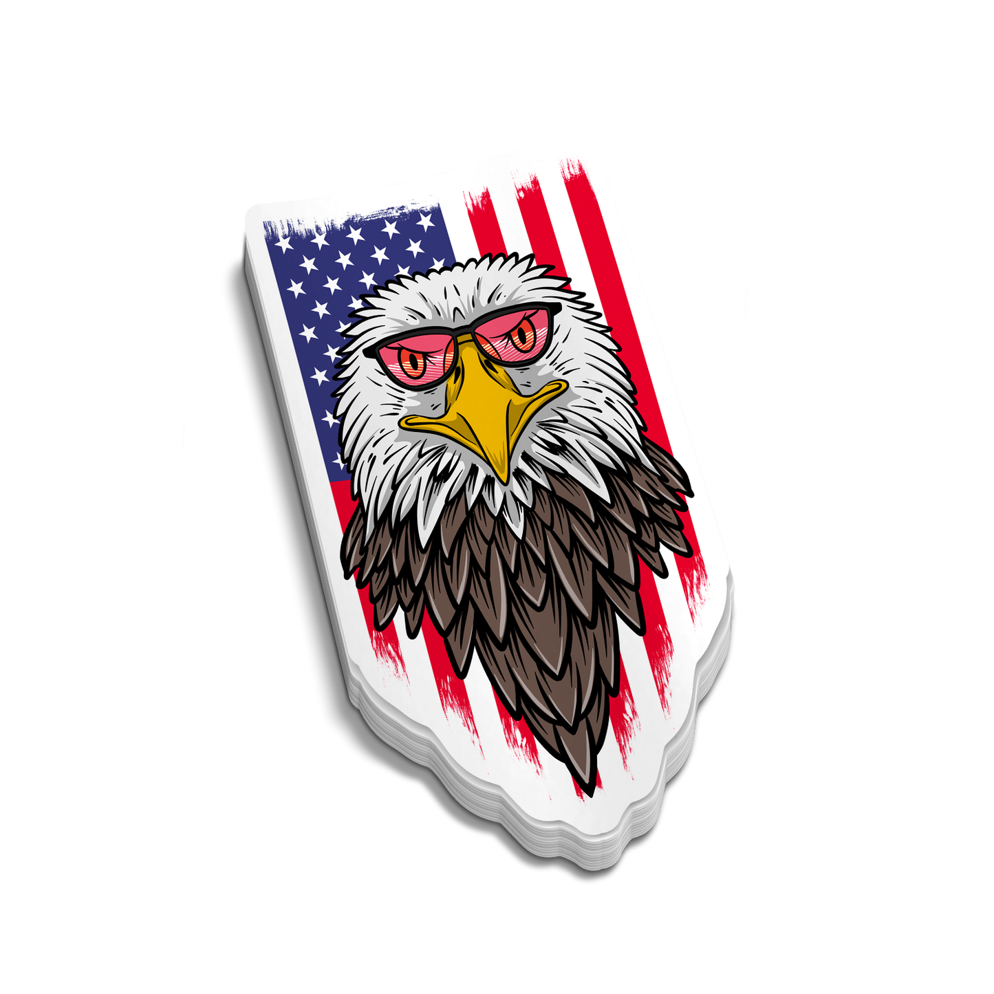 Patriotic Eagle - Hard Hat Decal