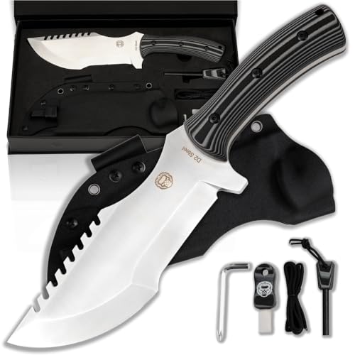 Load image into Gallery viewer, The Tracker D2 Steel Bushcraft Survival Knife Gift Set (Black and Gray)
