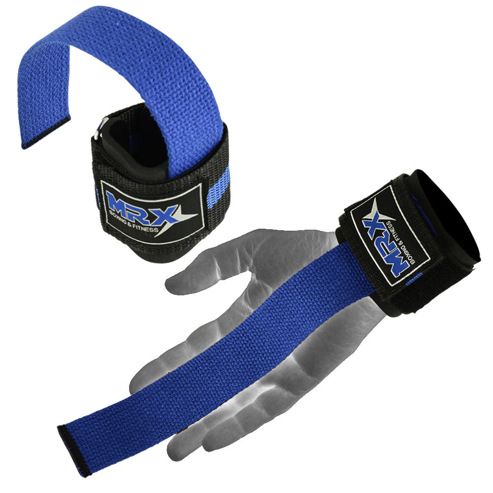 2 Pairs MRX Weight Lifting Bar Straps for Men or Women Gym Workout with Wrist Support