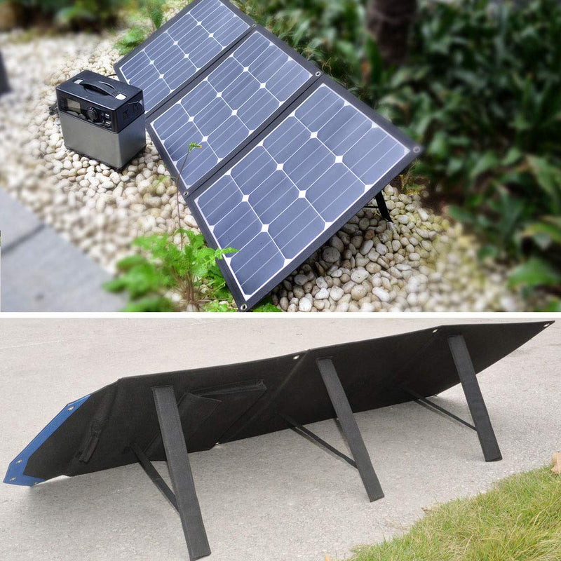 Load image into Gallery viewer, ACOPower 120W Portable Solar Panel Foldable Suitcase With Integrated Output Box