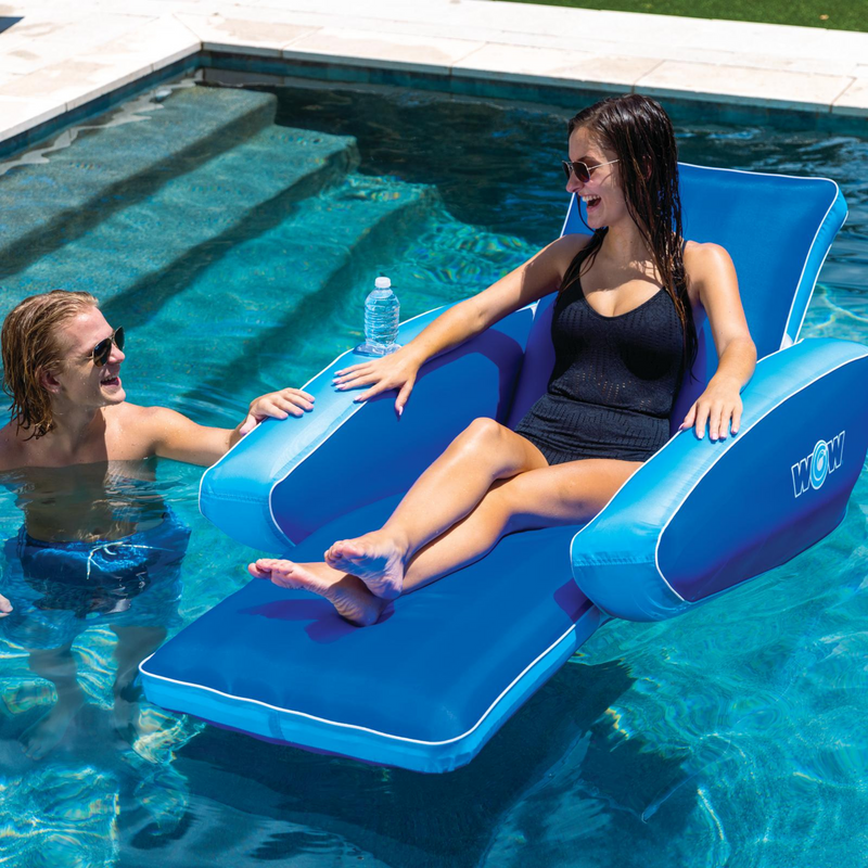 Load image into Gallery viewer, WOW Watersports Modern Lounger Pool Float with Cupholder