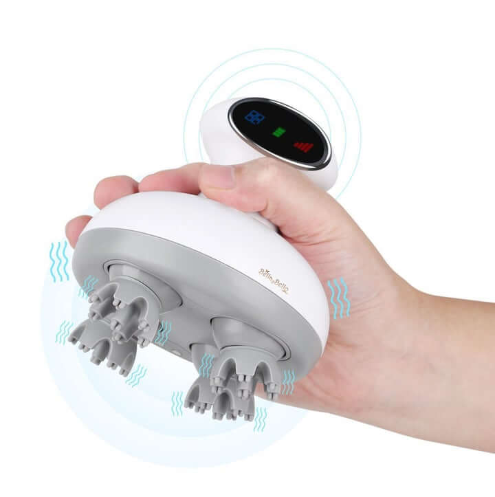 Load image into Gallery viewer, Bella2Bello Armona Electric 3D Vibrating Scalp Head & Body Massager (White) 10386