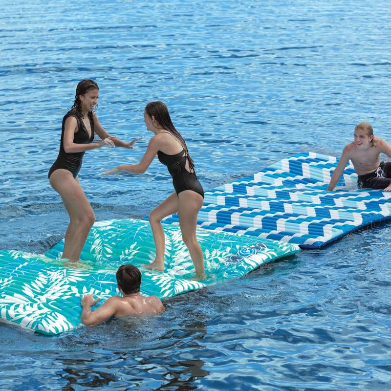 Load image into Gallery viewer, WOW Watersports Teal Palm Leaves Water Walkway
