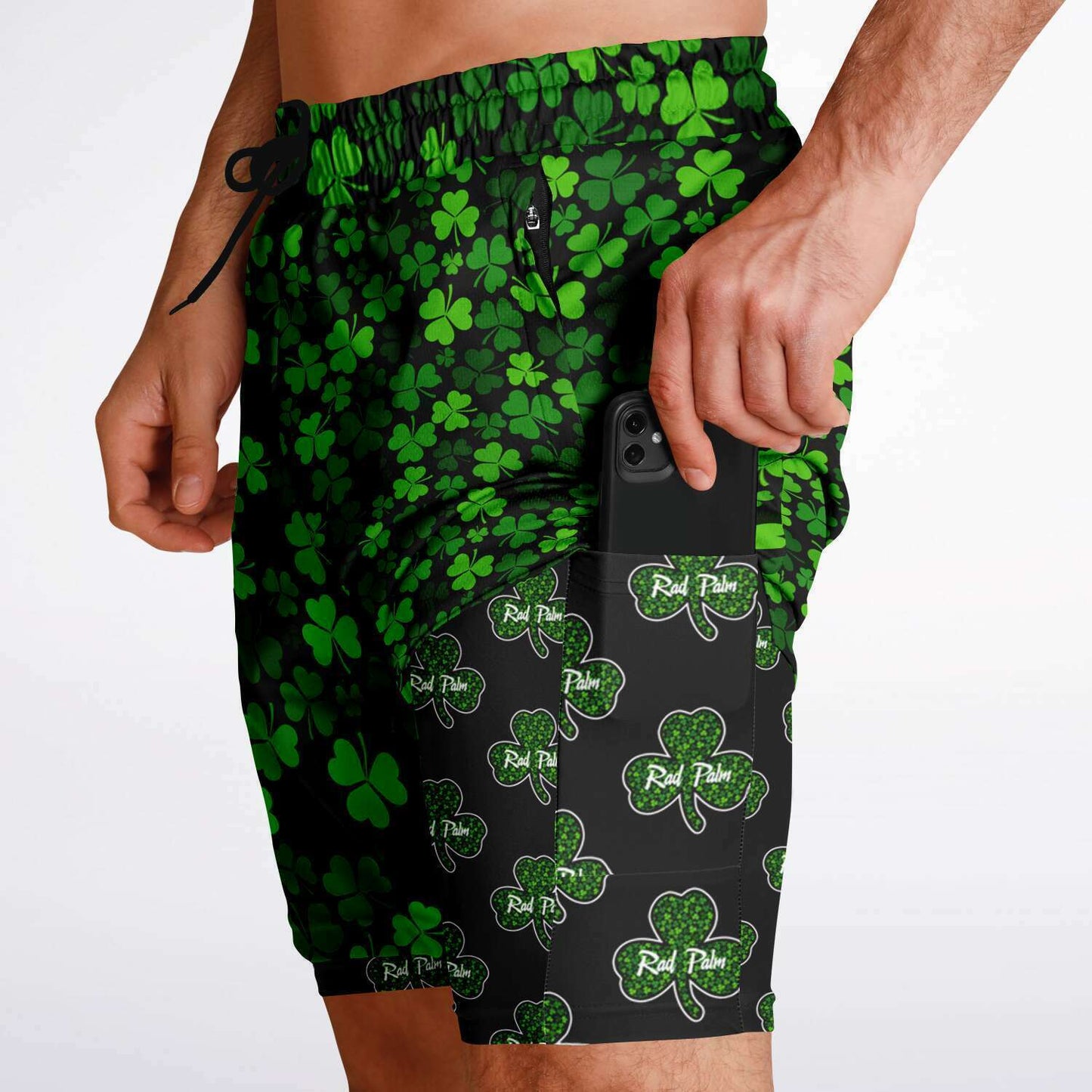 Rad Palm St. Patrick's Day Men's 2-in-1 Shorts