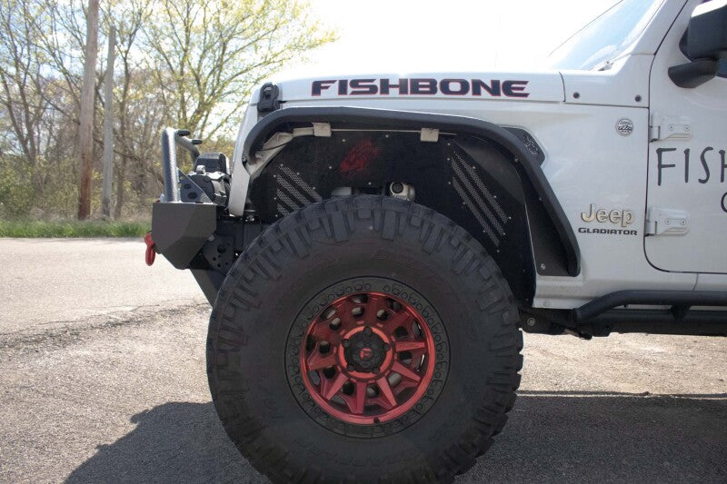 Fishbone Offroad 2018+ Jeep Wrangler JL/JLU/2020+ Gladiator JT Alum Front Fender Flares - Black