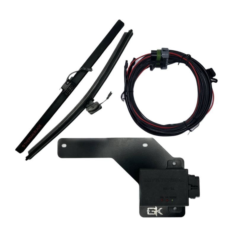 Load image into Gallery viewer, 2018+ Jeep Wrangler JL and JT Heated Wiper Blades with Installation Brackets.