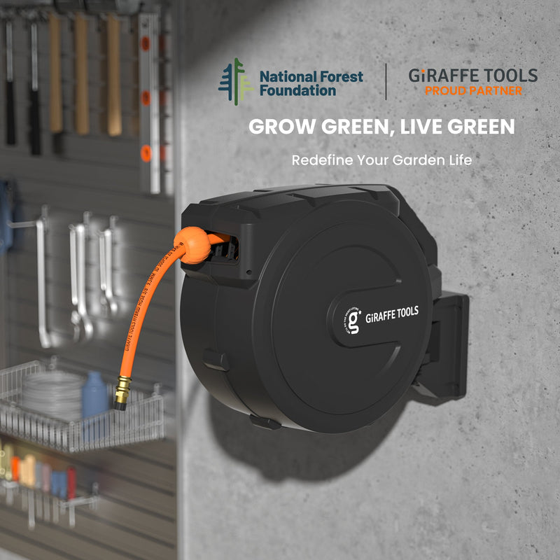 Load image into Gallery viewer, Retractable Air Hose Reel-PP Housing-3/8in-50ft