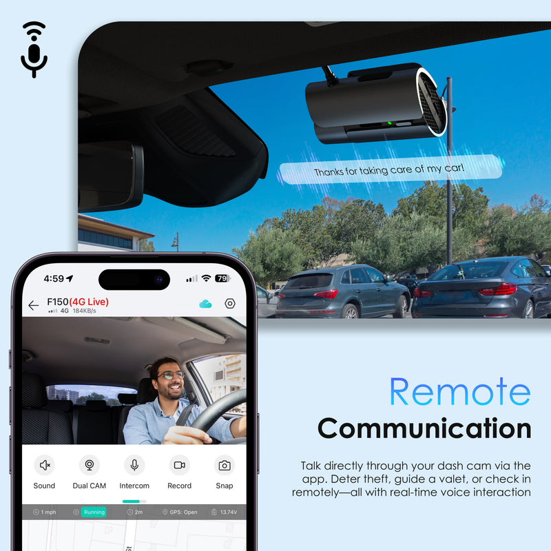 Load image into Gallery viewer, Rexing 4G LTE 2-Channel Dash Cam with GPS – 2.5K Front + 1080p Rear | Real-Time Remote Access & Alerts