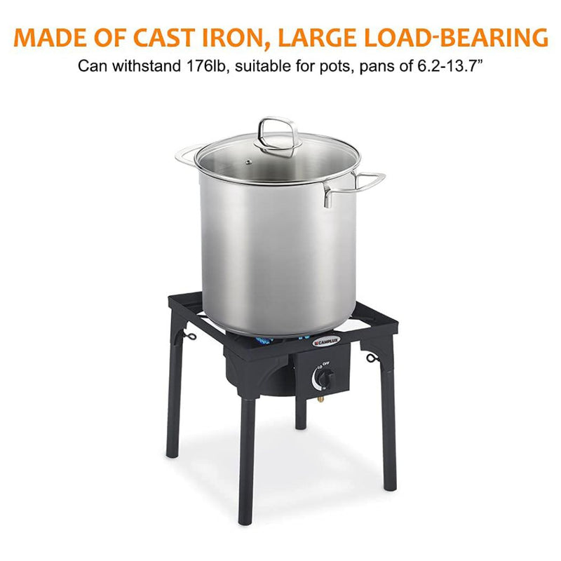 Load image into Gallery viewer, 130,000 BTU High Pressure Single Propane Burner Perfect for Home Brewing, Turkey Fry, Maple Syrup Prep
