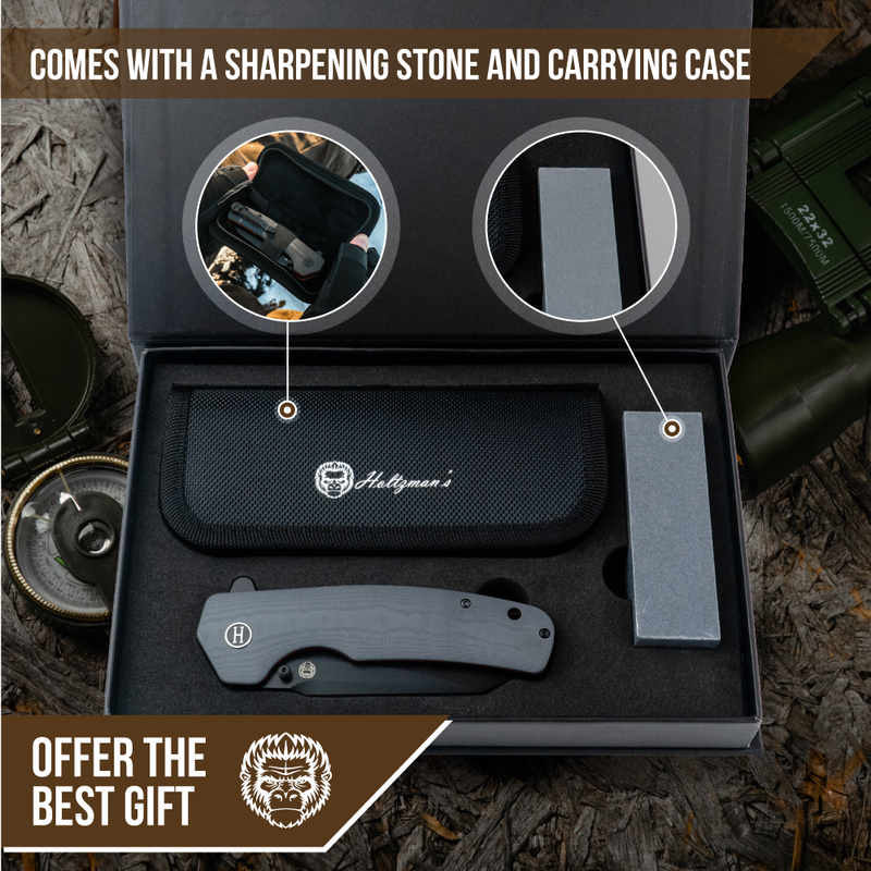 Load image into Gallery viewer, The Clip Point Folding Pocket Knife Giftset for Men and Women (Grey and Red)