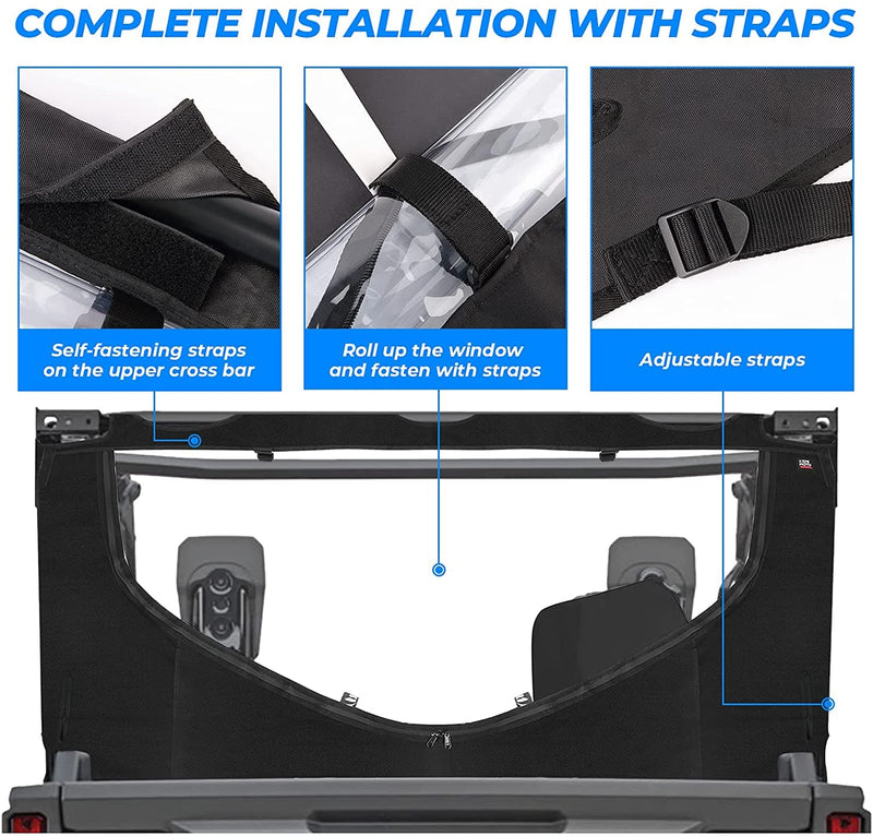 Load image into Gallery viewer, Fabric Rear Panel w/Open Window for Honda Pioneer 1000-5