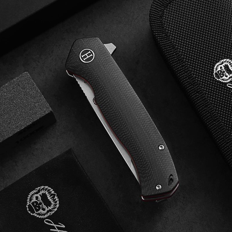 Load image into Gallery viewer, The Pathfinder Folding Pocket Knife Giftset for Men and Women (Silver and Red)