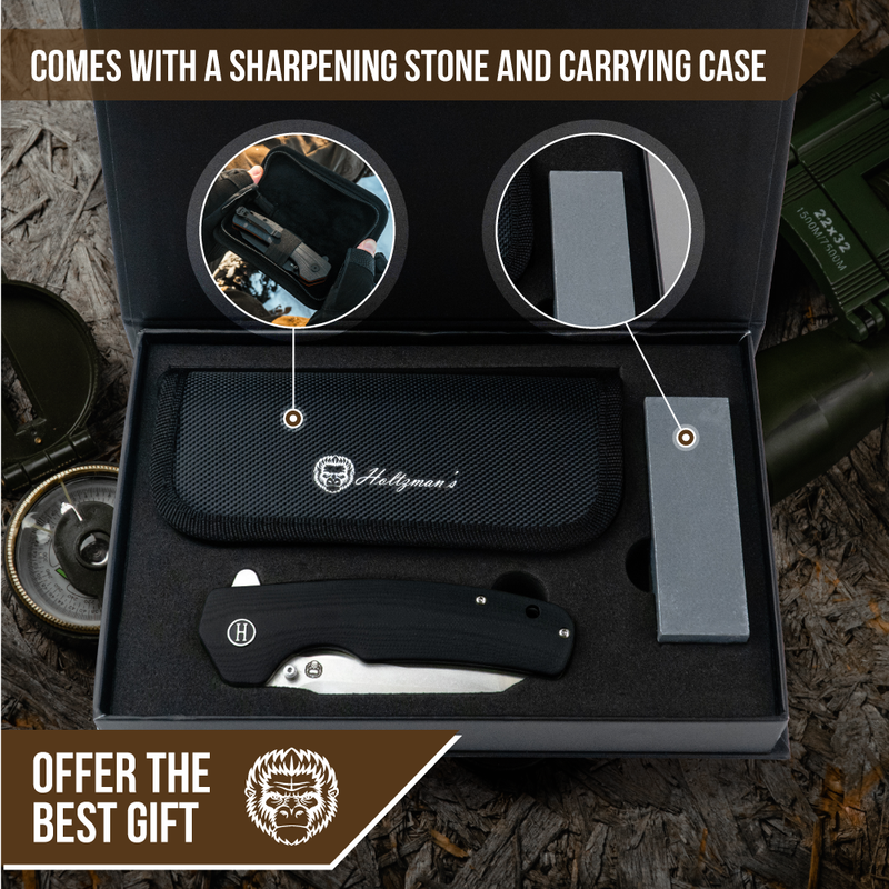 Load image into Gallery viewer, The Clip Point Folding Pocket Knife Giftset for Men and Women (Silver and Black)