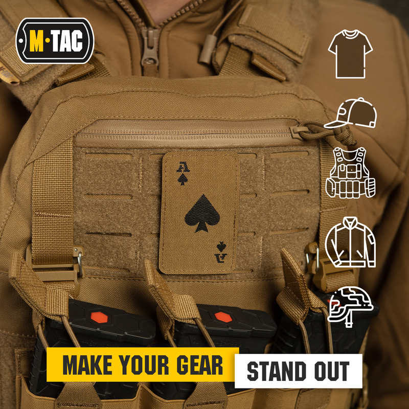 Load image into Gallery viewer, M-Tac patch Ace of Spades Laser Cut - (Set of 2)