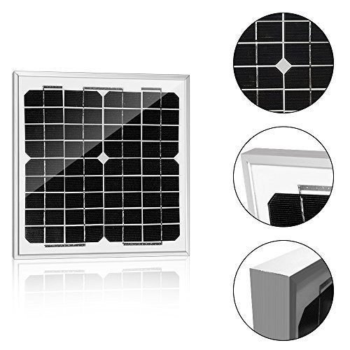 Load image into Gallery viewer, ACOPower 10W 12V Solar Charger Kit, 5A Charge Controller with Alligator Clips