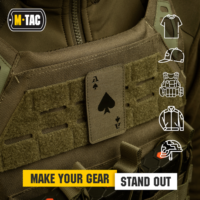 Load image into Gallery viewer, M-Tac patch Ace of Spades Laser Cut - (Set of 2)