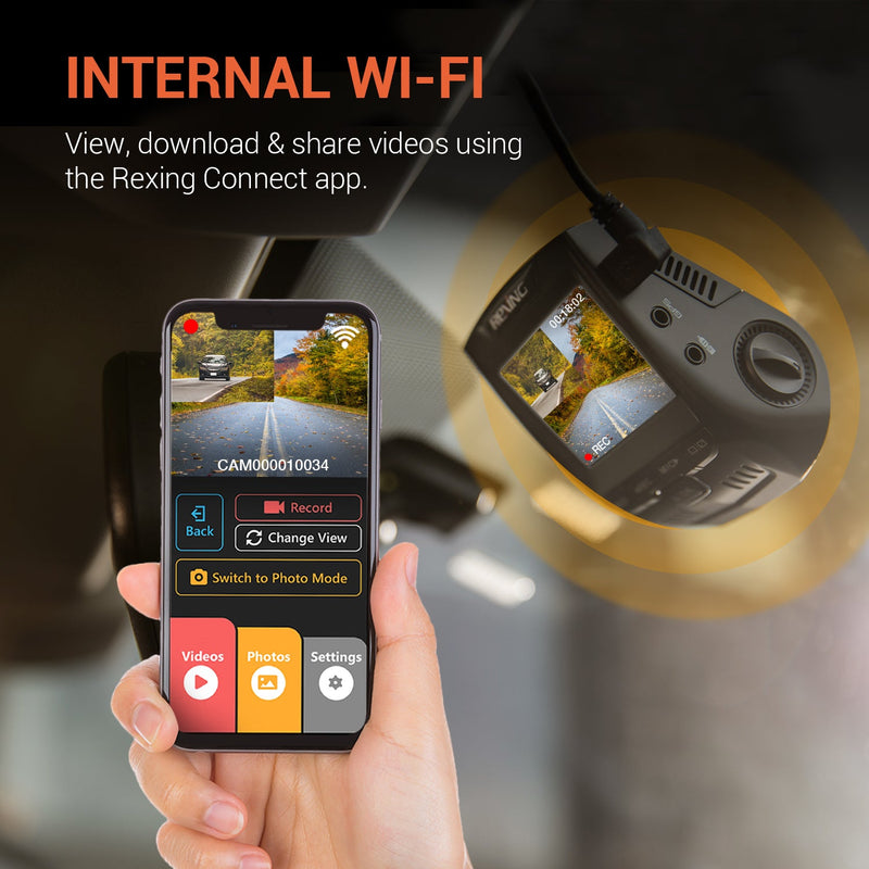 Load image into Gallery viewer, Rexing V1P 4K Dual Channel Dash Cam 4K+1080p with Wi-Fi