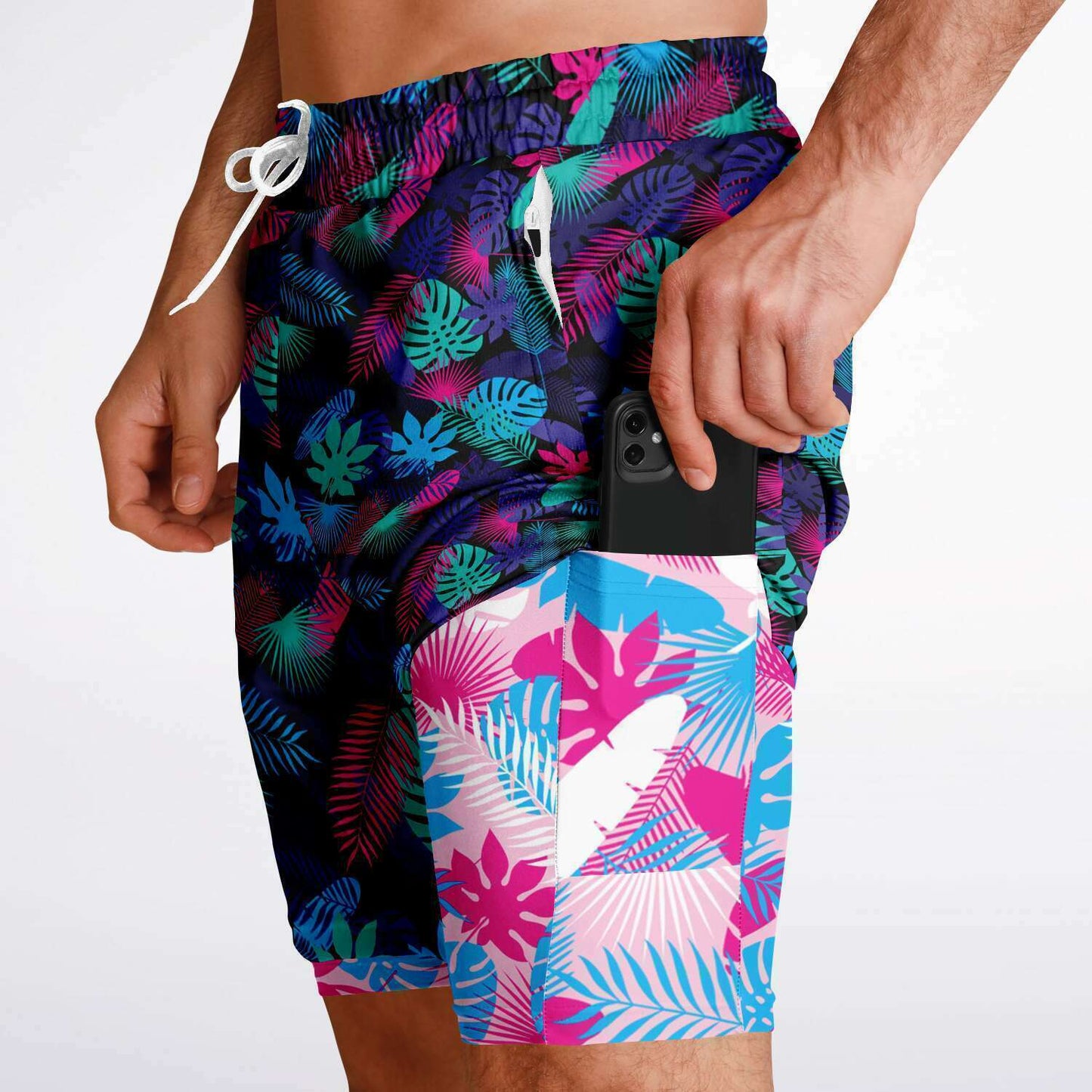 Rad Palm Neon Jungle Men's 2-in-1 Shorts
