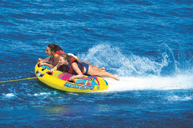 Load image into Gallery viewer, WOW Watersports Prowler Towable 2 Person 2P Starter Kit with 12V Pump and 2K Tow Rope