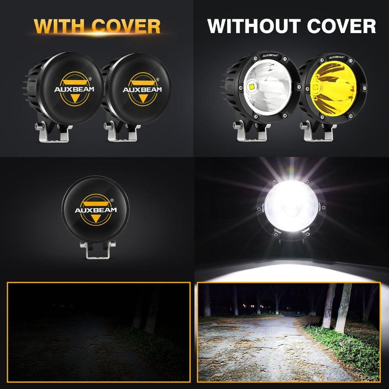 Load image into Gallery viewer, 4 Inch Round LED Pod Lights Black Cover Light Shield Cover
