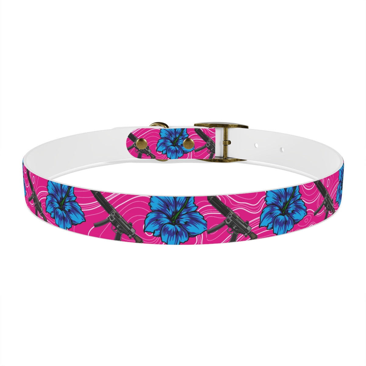 Rad Palm High Capacity Hibiscus Dog Collar